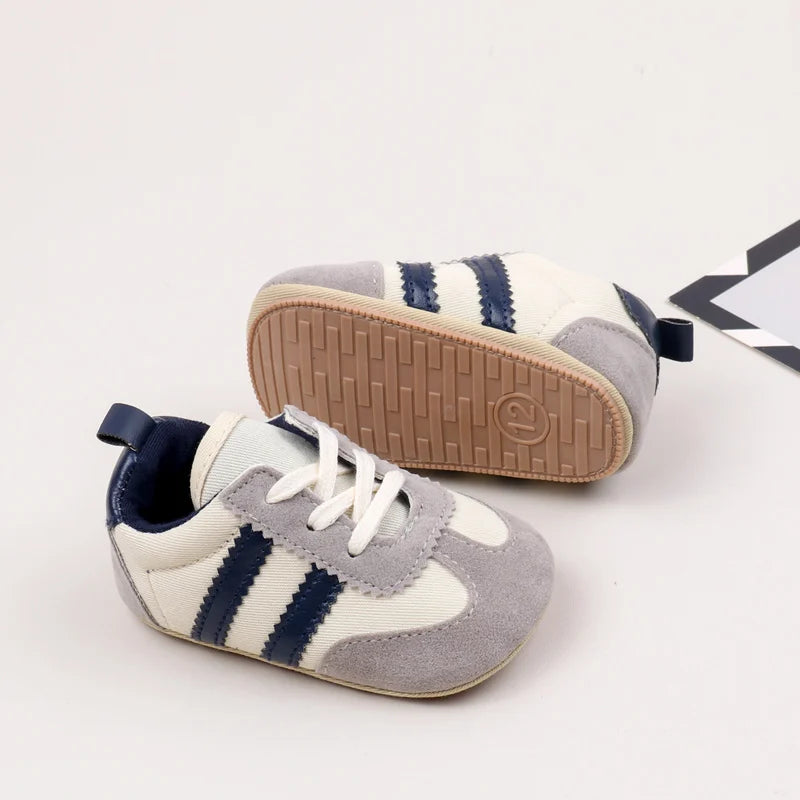 Hot Selling Baby Casual Sports Shoes Spring and Autumn Girls and Boys High Quality PVC Sole Anti Slip Prewalker Shoes BLS4034