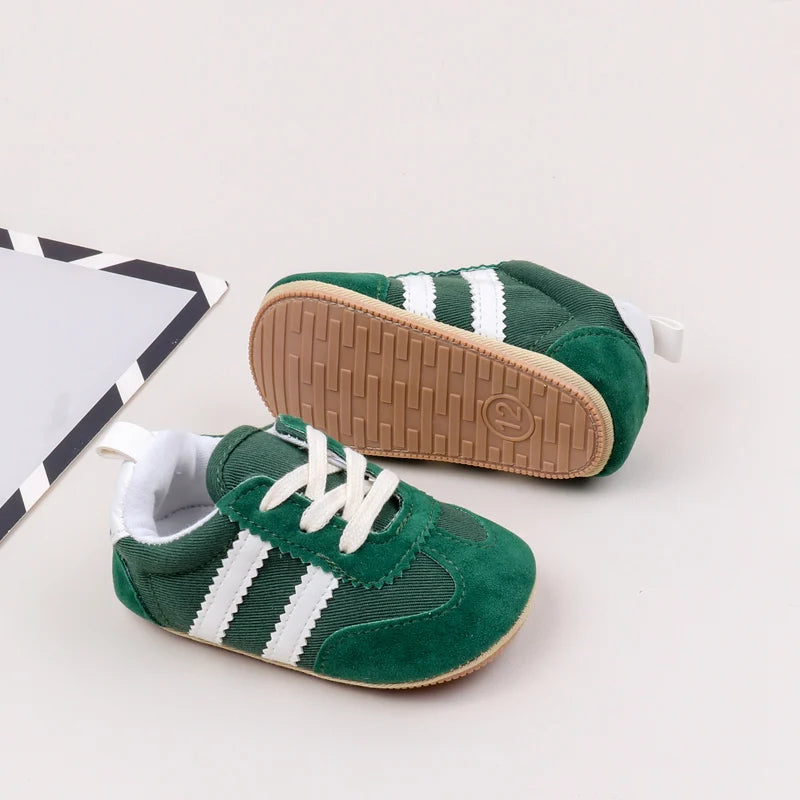 Hot Selling Baby Casual Sports Shoes Spring and Autumn Girls and Boys High Quality PVC Sole Anti Slip Prewalker Shoes BLS4034
