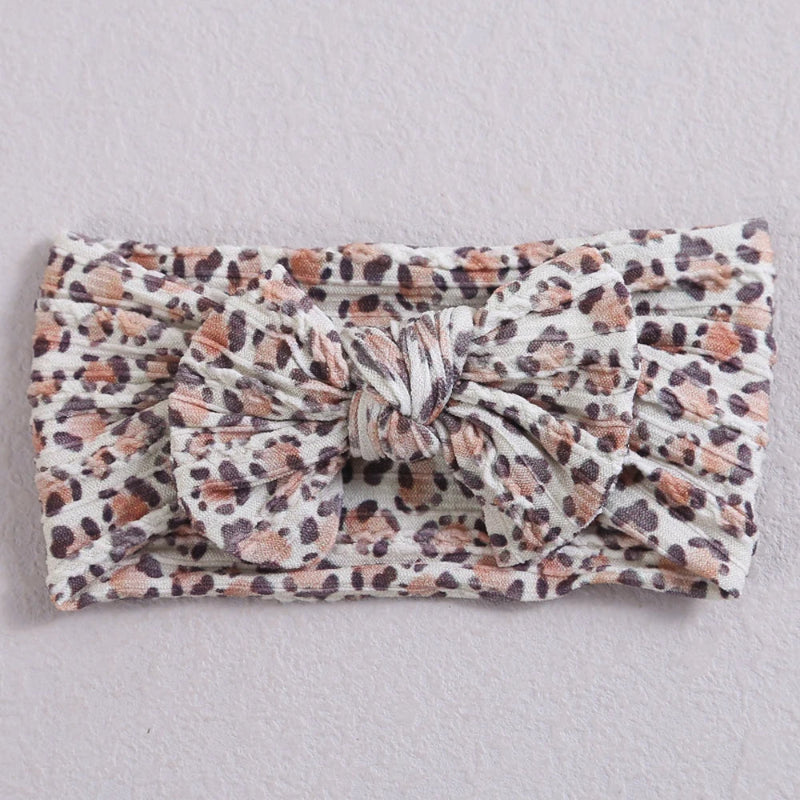 1pcs Bow Baby Head Band for Children Print Baby Headbands Newborn Cable Headband Turban Kids Headwear Baby Hair Accessories Girl