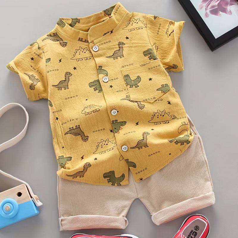 Baby Boy Dinosaur Print Set