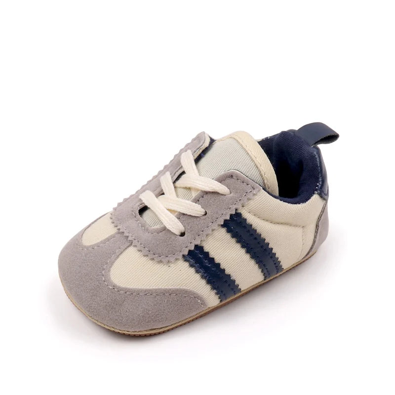 Hot Selling Baby Casual Sports Shoes Spring and Autumn Girls and Boys High Quality PVC Sole Anti Slip Prewalker Shoes 