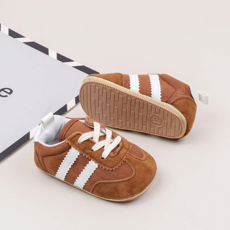 Hot Selling Baby Casual Sports Shoes Spring and Autumn Girls and Boys High Quality PVC Sole Anti Slip Prewalker Shoes