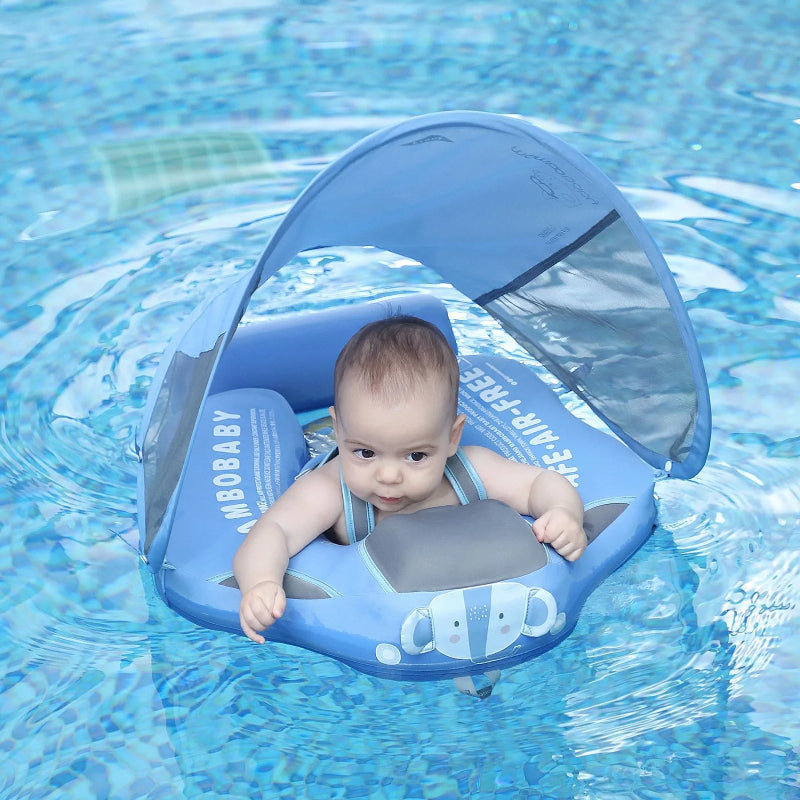 Baby Swim Float Non-inflatable Baby Swimming Float Ring Waterproof Kids Swim Trainer for 3-24 Months Baby Boys Girls
