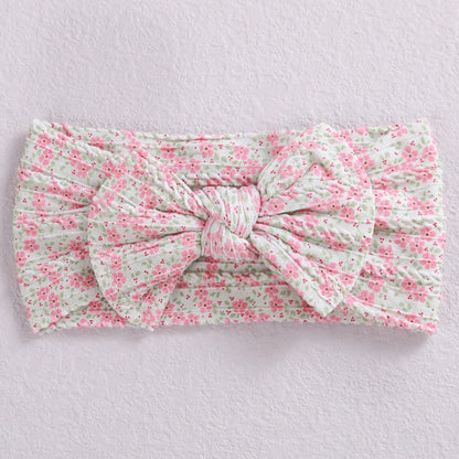1pcs Bow Baby Head Band for Children Print Baby Headbands Newborn Cable Headband Turban Kids Headwear Baby Hair Accessories Girl