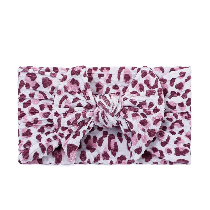 1pcs Bow Baby Head Band for Children Print Baby Headbands Newborn Cable Headband Turban Kids Headwear Baby Hair Accessories Girl