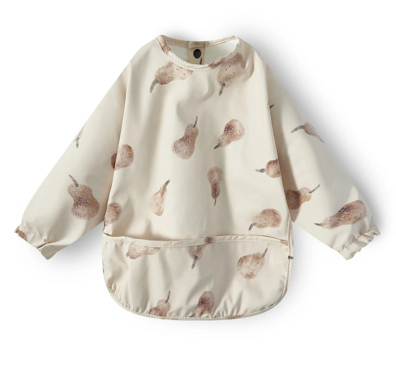 New Children Feeding Aprons Long sleeve Baby bib with Pocket Full Cover Baby Bibs with Pocket waterproof long sleeve bibs