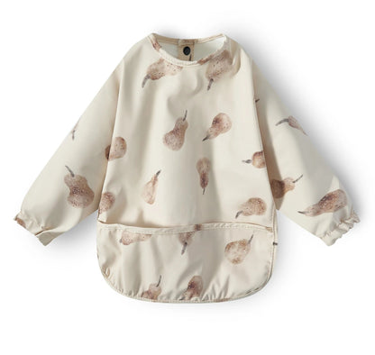 New Children Feeding Aprons Long sleeve Baby bib with Pocket Full Cover Baby Bibs with Pocket waterproof long sleeve bibs