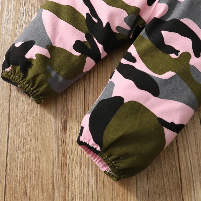 Baby Girl Camouflage Print Outfit