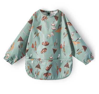 New Children Feeding Aprons Long sleeve Baby bib with Pocket Full Cover Baby Bibs with Pocket waterproof long sleeve bibs
