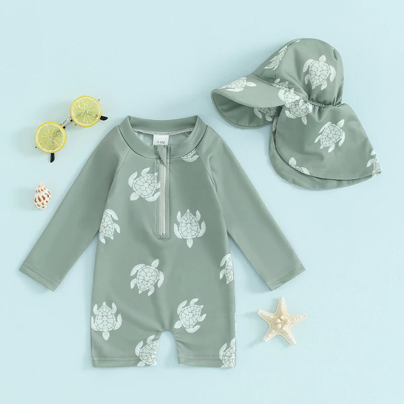 Turtle Swimsuit Long Sleeve