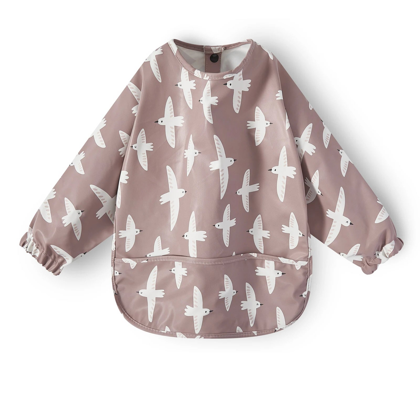 New Children Feeding Aprons Long sleeve Baby bib with Pocket Full Cover Baby Bibs with Pocket waterproof long sleeve bibs
