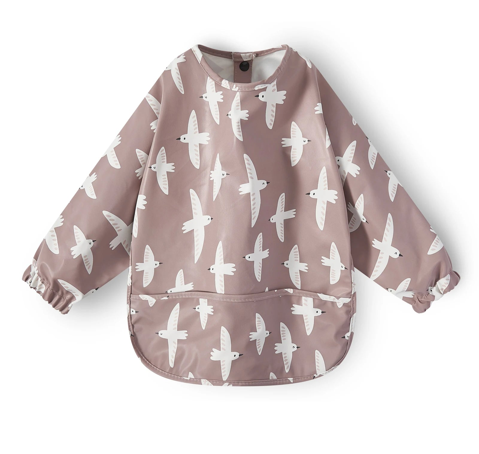 New Children Feeding Aprons Long sleeve Baby bib with Pocket Full Cover Baby Bibs with Pocket waterproof long sleeve bibs