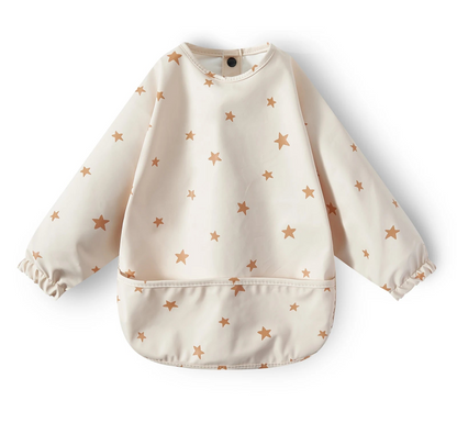 New Children Feeding Aprons Long sleeve Baby bib with Pocket Full Cover Baby Bibs with Pocket waterproof long sleeve bibs