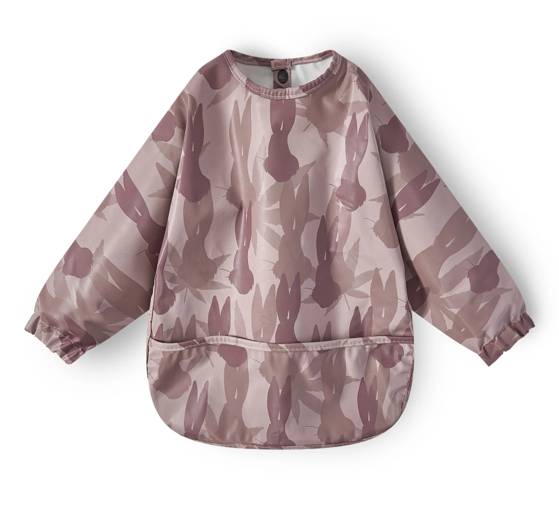 New Children Feeding Aprons Long sleeve Baby bib with Pocket Full Cover Baby Bibs with Pocket waterproof long sleeve bibs