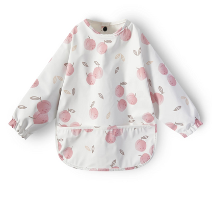 New Children Feeding Aprons Long sleeve Baby bib with Pocket Full Cover Baby Bibs with Pocket waterproof long sleeve bibs