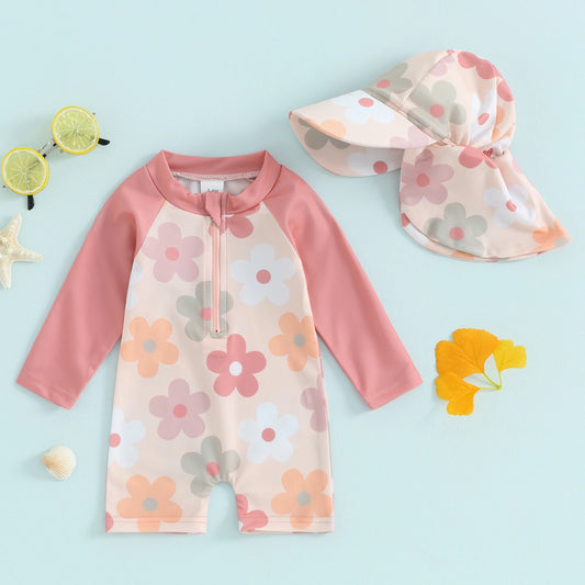 Baby Girl Long Sleeve Swimwear Set