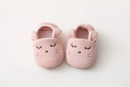 Cartoon Animals Pattern Newborn Socks Shoes Toddler Boys Girls Non-slip Crib First Walkers Winter Baby Soft Slipper Warm Booties