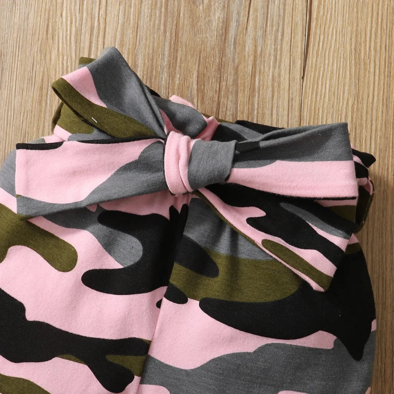 Baby Girl Camouflage Print Outfit