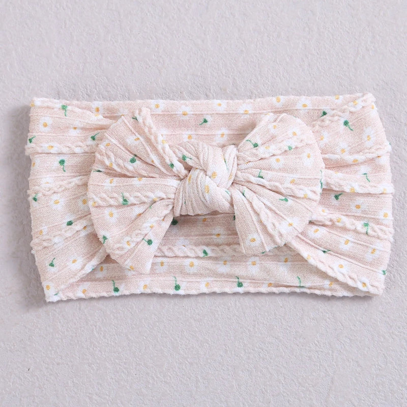 1pcs Bow Baby Head Band for Children Print Baby Headbands Newborn Cable Headband Turban Kids Headwear Baby Hair Accessories Girl