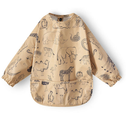 New Children Feeding Aprons Long sleeve Baby bib with Pocket Full Cover Baby Bibs with Pocket waterproof long sleeve bibs