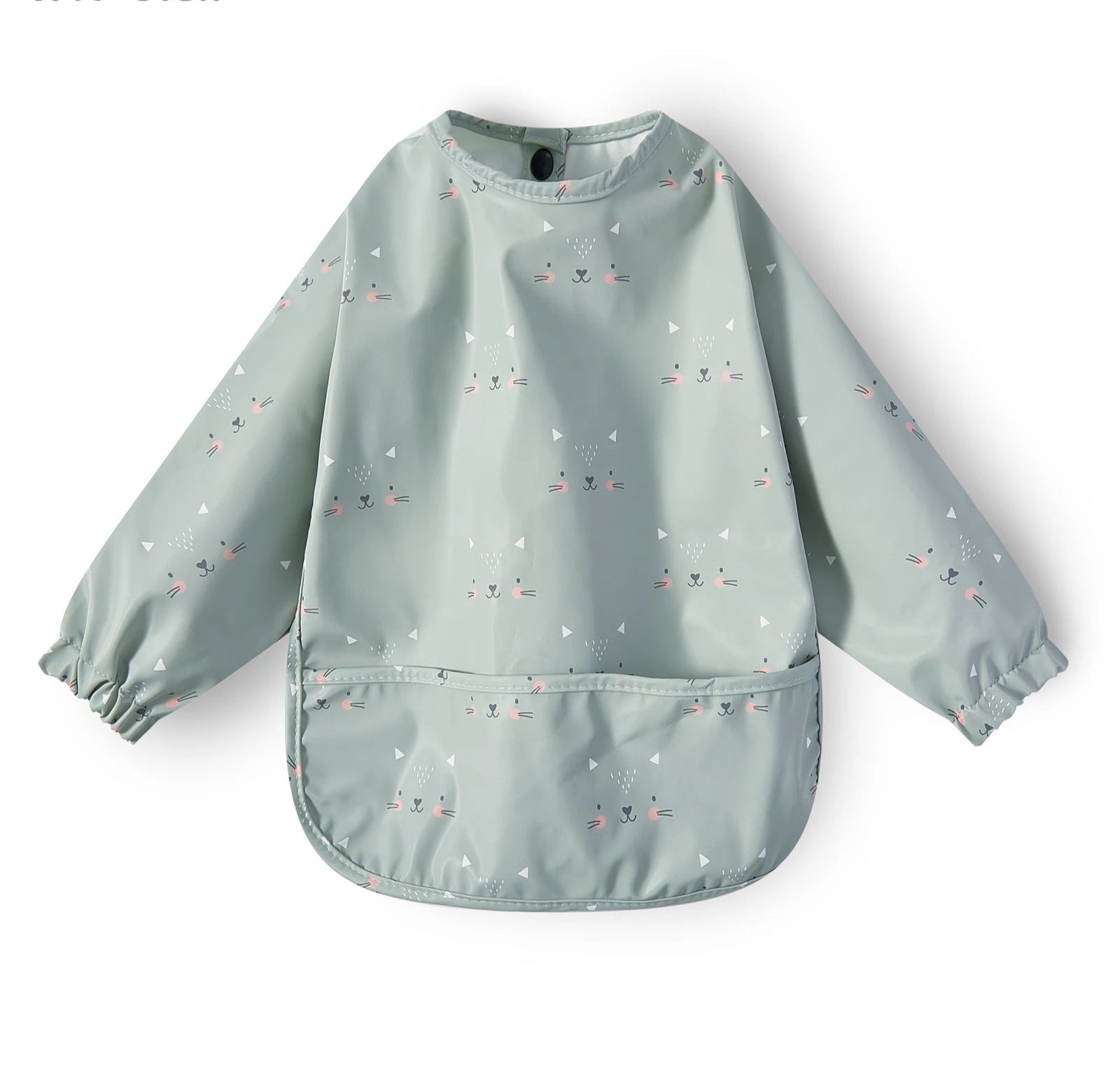 New Children Feeding Aprons Long sleeve Baby bib with Pocket Full Cover Baby Bibs with Pocket waterproof long sleeve bibs