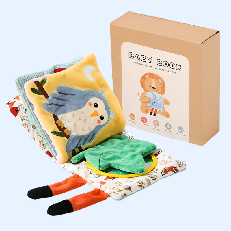 Soft Sensory Cloth Book for Babies - Early Learning – Snuggle & Sprout ...