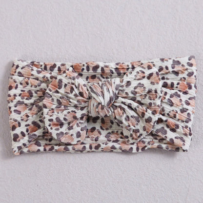 1pcs Bow Baby Head Band for Children Print Baby Headbands Newborn Cable Headband Turban Kids Headwear Baby Hair Accessories Girl