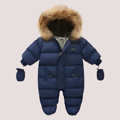 Ircomll Thick Warm Infant Baby Jumpsuit Hooded Inside Fleece Boy Girl Winter Autumn Overalls Children Outerwear Kids Snowsuit