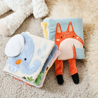 Baby Toys Cloth Book Infant Early Educational Baby 0 12 Months Sensory Toys Soft Books Toys Fluffy Cartoon Elephant Books Toys