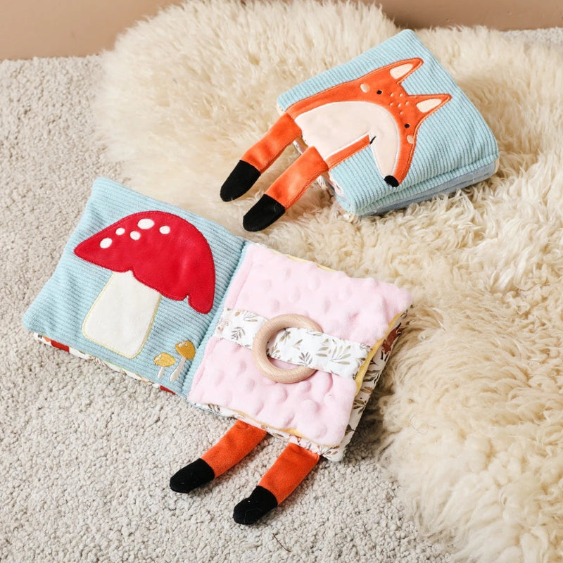 Baby Toys Cloth Book Infant Early Educational Baby 0 12 Months Sensory Toys Soft Books Toys Fluffy Cartoon Elephant Books Toys