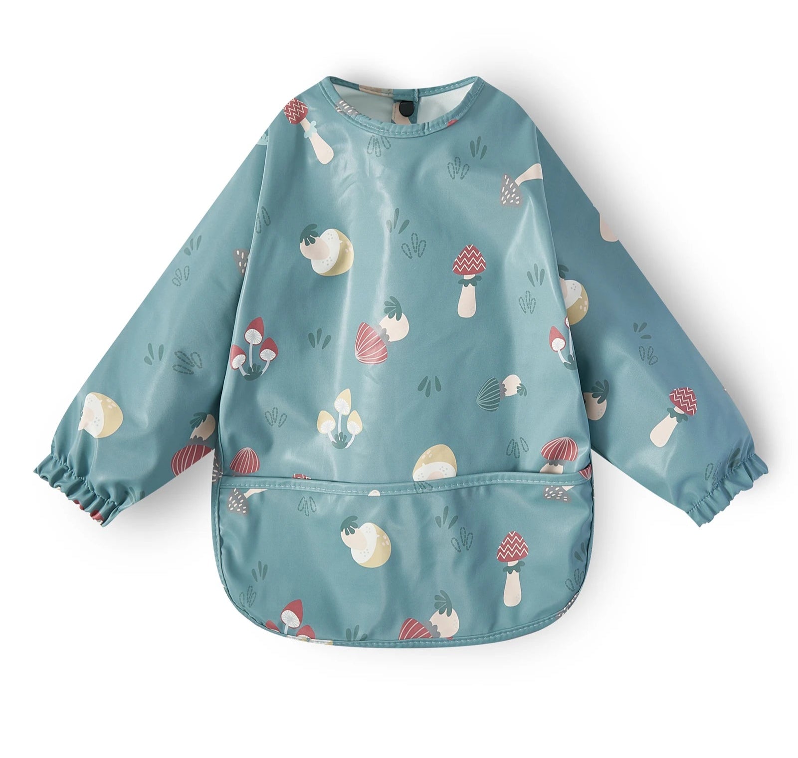 New Children Feeding Aprons Long sleeve Baby bib with Pocket Full Cover Baby Bibs with Pocket waterproof long sleeve bibs