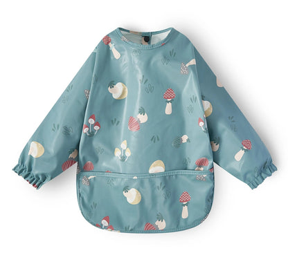 New Children Feeding Aprons Long sleeve Baby bib with Pocket Full Cover Baby Bibs with Pocket waterproof long sleeve bibs