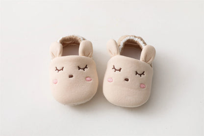 Cartoon Animals Pattern Newborn Socks Shoes Toddler Boys Girls Non-slip Crib First Walkers Winter Baby Soft Slipper Warm Booties
