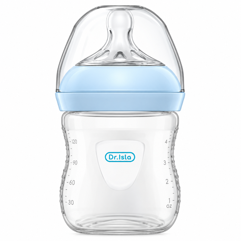 Baby Bottle - 150ml Soft Silicone Nipple Easy Grip BPA-Free