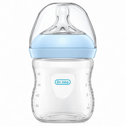 Baby Bottle - 150ml Soft Silicone Nipple Easy Grip BPA-Free