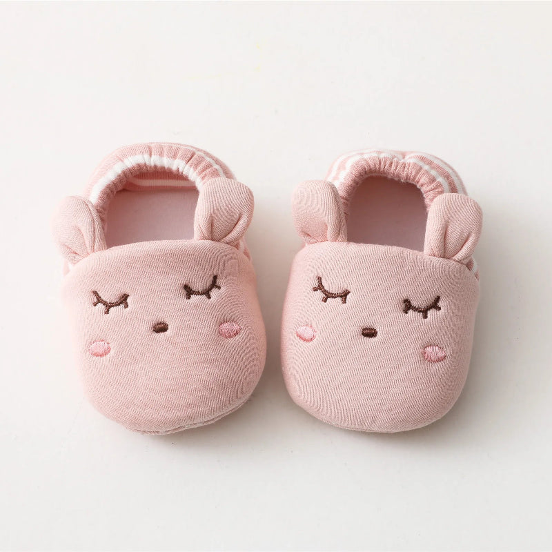 Cartoon Animals Pattern Newborn Socks Shoes Toddler Boys Girls Non-slip Crib First Walkers Winter Baby Soft Slipper Warm Booties